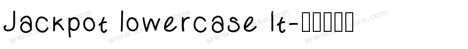 Jackpot Lowercase It字体转换